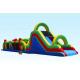 0.55mm PVC Tarpualin Giant Inflatable Obstacle Course With Slide