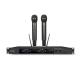 OEM Handheld Dual Channel UHF Wireless Microphone 30MHz BandWidth Multi Function Clear Voice Customize