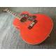 customization G200 Acoustic Guitar Flame red Top Solid spruce maple Tiger stripes Body Guitar