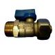Brass Kitchen Sink  Plumbing Valves Steel Butterfly Handle With PVC Anti - Corrosion Coating