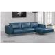 Custom Italian Leather Sofa Set , Blue Leather Sofa Set European Style