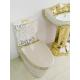S Trap One Piece Top Flush Toilet Diamond Shape Ceramic Bowl