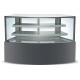 Refrigeration Arc Glass Cake Showcase With Black Marble Base 2100x800x1300MM