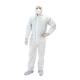 Non Woven Disposable Coverall Suit , White Disposable Protective Clothing