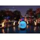 Colorful Floating Inflatable Lighting Decoration , LED 144W RGB Light Decoration Ball
