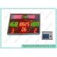 Red Indoor Led Basketball Electronic Score Board , Basketball Digital Scoreboard