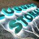 3D Shape Color Paint Metal Letters With Lights Outdoor Advertising