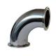 Food Grade Dn50 SUS316L Stainless Steel Sanitary Fittings , 90 Deg Tri Clamp Elbow