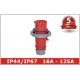 Red 4 Pin 3H Industrial Plugs And Connectors for Reefer Container