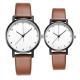 Simple Developed Design Classic Quartz Couple Watches With PU Leather Strap