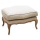 french style oak wood frames rustic linen fabric footstool and ottoman