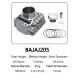 Indian Model Bajaj 205 Motorcycle Cylinder Kit With Piston , Piston Ring