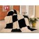 Polyester Plush Fur Blanket Personalized Soft Touch Patchwork Keep Warm