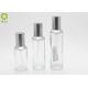 Sloping Shoulder Clear Glass Pump Bottles 40ml 60ml 80ml 100ml For Cosmetic Packaging