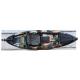 Blow Fitting Sea Fishing Kayak , Simple Black Color Single Man Canoe