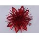 Red Shinny PET Self - adhesive Fancy Bows for hair , Pre made Gift Flower Ribbon Bow