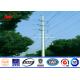 Durable Gr65 60FT 1280KG Load Steel Utility Pole with Galvanized Cross Arm
