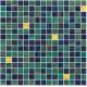 Garden green color with gold line glass mosaic mix pattern paper and mesh