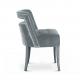 new design velvet fabric solid wood dining chair for event rental