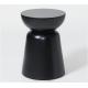 Round shape Black solid wood hotel bedroom furniture drum side table