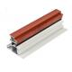 Thermal Break Wood Finish Aluminium Profiles / Wood Finish Extrusion Profile For Sliding Window