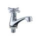 Zinc Single Hole Vessel Sink Faucet Cross Handle Cold Only Faucets