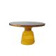 Modern Nordic Style Glass Base round table yellow Bell Side Table