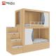 Customization Multifunctional Single Capsule Pod Twin Loft School Dormitory Bunk Bed With Stairs Desk And Underneath Slide