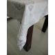 Hot selling products-100% Polyester Jacquard table cloth with gold thread design