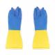 Bicolor Chemical Resistant Latex Gloves Garden Dish Washing Latex Chemical Gloves