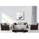 Leather and Fabric 6 Seater Modern Living Room Sofa Set AW-ES17-1733