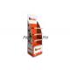 Free Standing Cardboard POP Displays Stand 4 Shelf For Holding Kinder Snacks