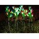 Solar LED 4 heads lily flower lights Lawn Lamp Outdoor Colorful Lamp can be customized