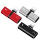 2 in 1 Dual Mini Jack Adapter Capsule Lightning Charger and Headphone Adapter