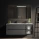 LED Mirror 39in Solid Wood Bathroom Cabinets Water Resistant Vanity