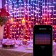 12V RGBIC LED Curtain Lights WiFi Bluetooth Controlled Multiple Scene Modes