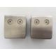 52*52mm Satin Frosted Stainless Steel Glass Clamps