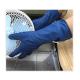 Long Blue Disposable Thick Work Nitrile Gloves For Light Industry