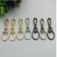 Top quality shiny nickel 13 mm alloy snap hook key ring iron with 25 mm