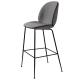 Beetle Stool Modern Bar Chairs Stainless Steel Powder Coated With Conical Legs
