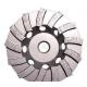 7 Inch Brazed High Speed Rectangular Cutter Head Marble Polishing Diamond Grinding Wheel