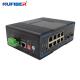Managed Industrial SFP Ethernet Switch 2*1000M SFP to 8*10/100/1000Mbps RJ45 Port SNMP Web Managed Converter