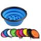 Silicone Collapsible Slow eating Dog Water Bowl Portable Foldable For Feeding Watering