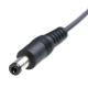 5.5+2.1mm Black  Pvc Material DC Molded Cable  With Tuning Fork DC Plug