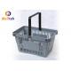 Grocery Store Supermarket Shopping Basket Plastic Customized Color Single Handle