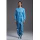 Unisex cleanroom Anti Static ESD Garments blue color with conductive fabric  For Food Processing Workshop