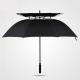 Straight Double Canopy Customized Golf Umbrella Semi Automatic Windproof Waterproof