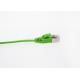 Green Gold Plated Ca5e Patch Cord 3m For Ethernet CMX Fire Rating HDPE Insulation