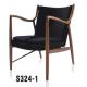 America style wooden frame home upholstered leisure chair furniture