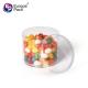 Custom PS Round Plastic Cake Dessert Cup Transparent Plastic Box With Lids